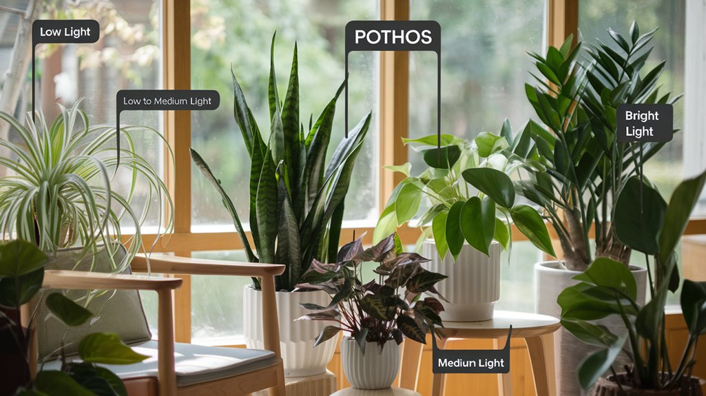 air cleansing houseplants light needs